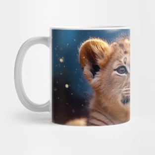 Lion Cub Wild Animal Tranquil Peaceful Mug